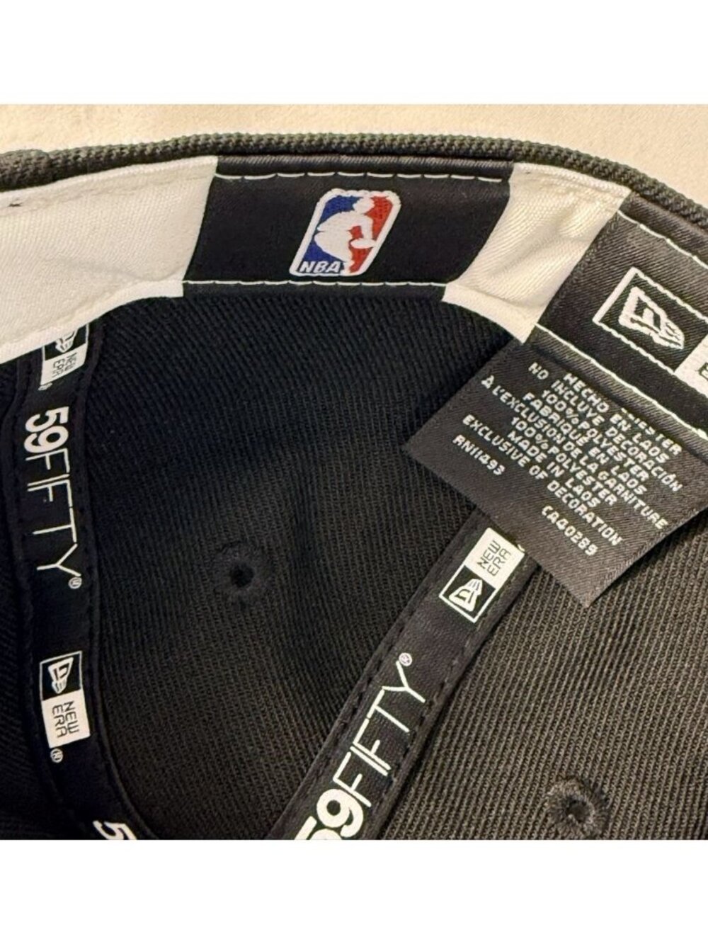 New Era Miami Heat 59 Fifty NBA Sz 6 7/8 Black Embroidered New Era Logo Classics - Picture 8 of 13